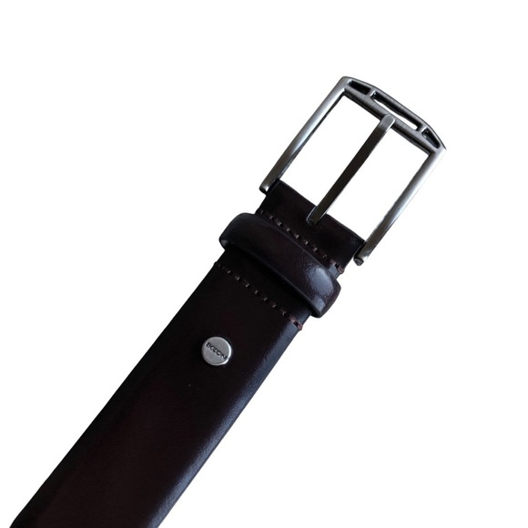 Boconi Mens Leather Belt Dark Brown 34 - Picture 4 of 12